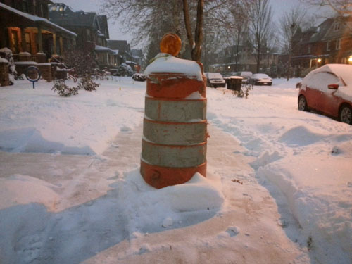 Snowfall gauge.