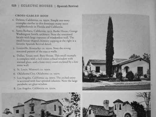 The extensive visual references are hard to choose from, but this Spanish Revival has the best landscaping.
